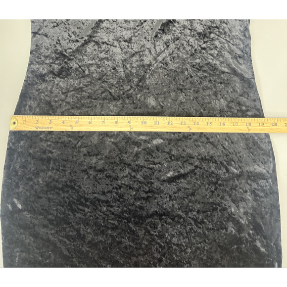 VTG Molly Malloy Velvet Dress 16 Black Crushed Velvet Beaded Whimsi Goth Witchy - Picture 10 of 14